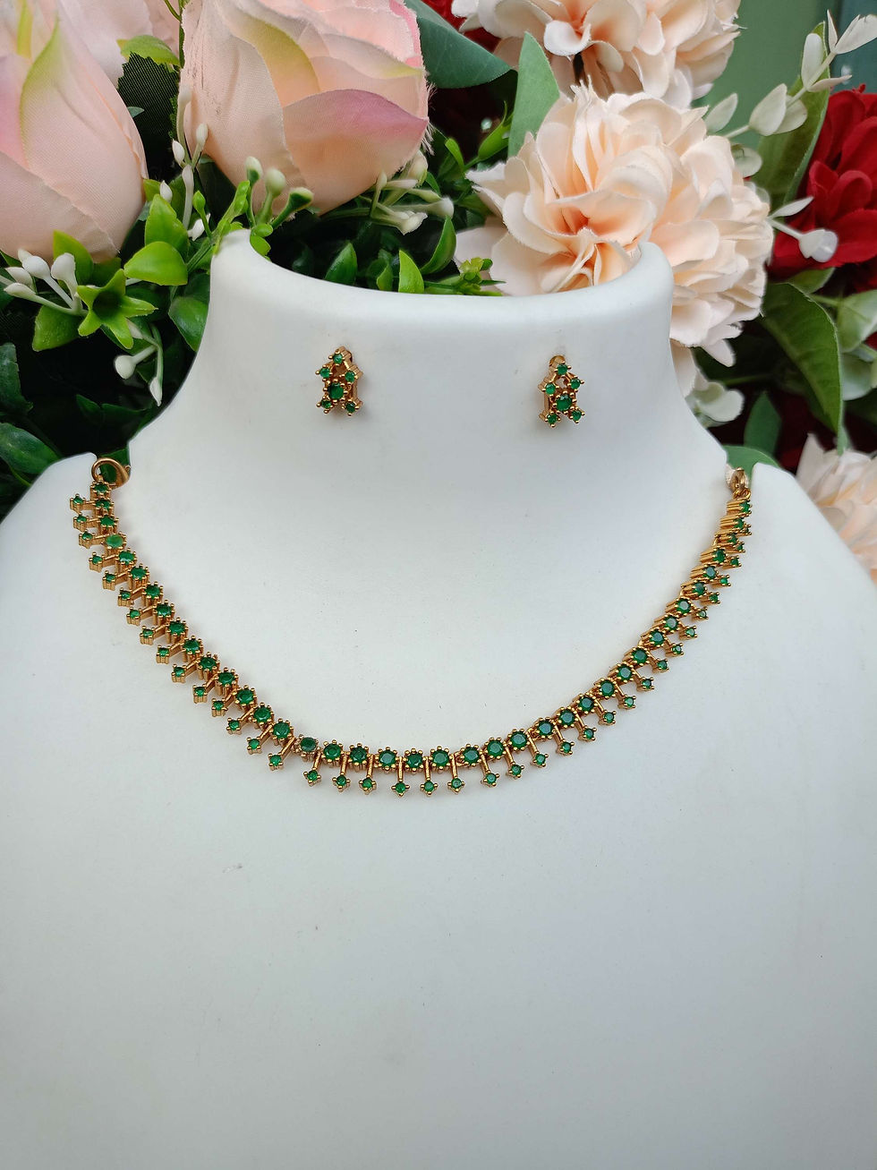 Thumbnail: Premium  AD Simple Necklace Set