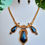 Thumbnail: Enamel Nagapadan Necklace Set