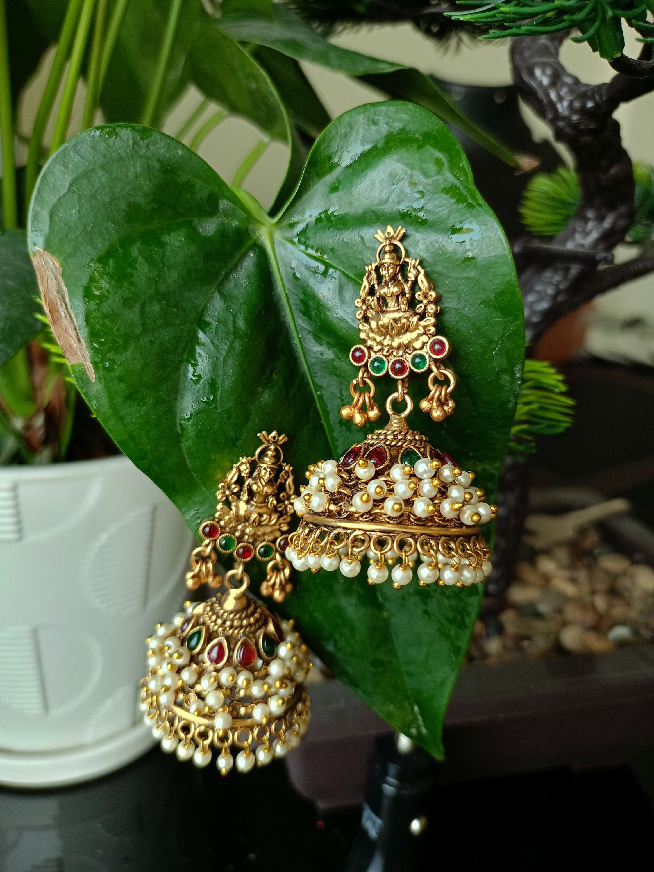 Premium Lakshmi Pearl Jhumka 