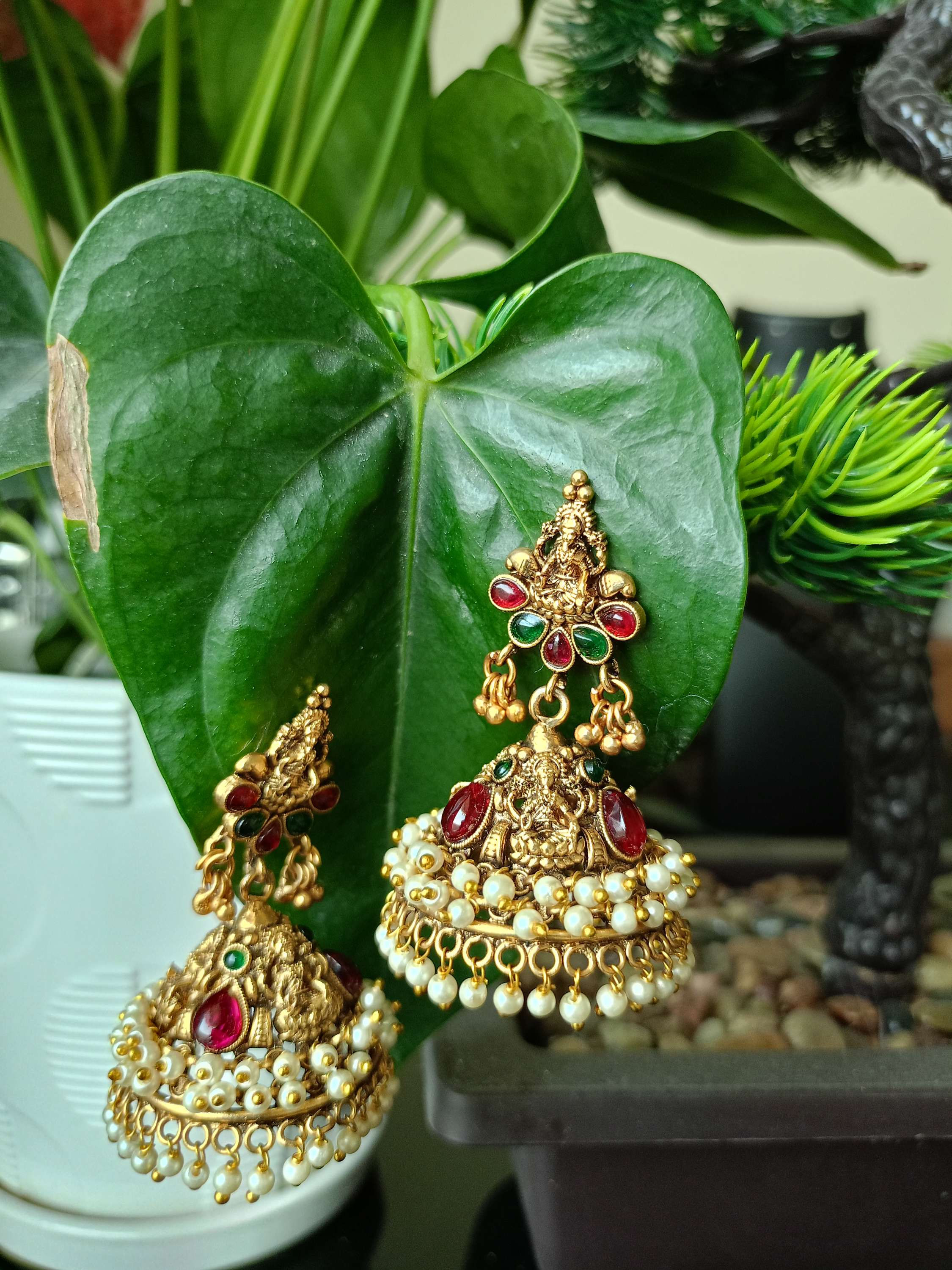Premium Lakshmi Pearl Jhumka 