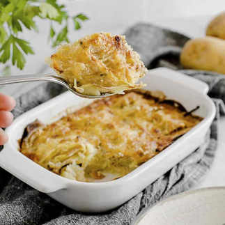 Le gratin de pommes de terre à la crème de cajou