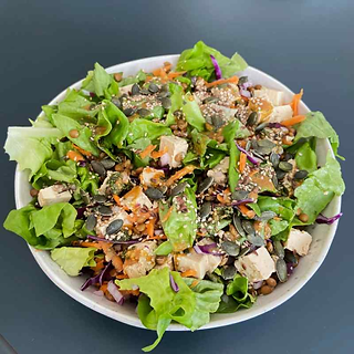 La salade de lentilles, carotte et chou rouge
