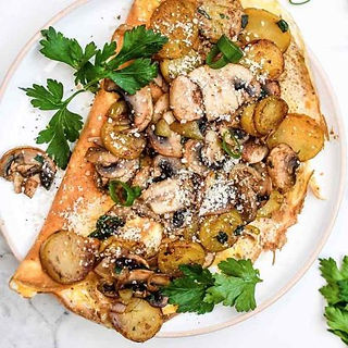 L'omelette de pomme de terre à la forestière