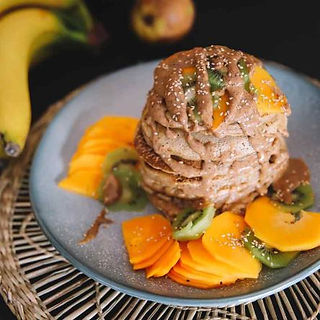 Pancakes au kiwi et kaki