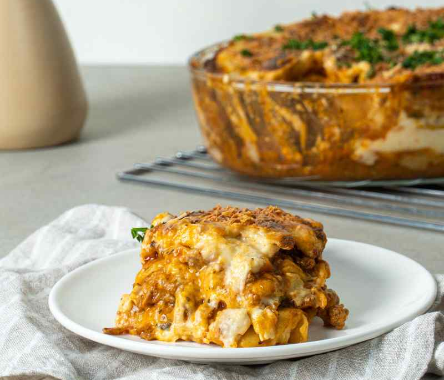 Les lasagnes au potiron et champignons