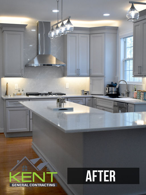 Mt. Laurel Kitchen After by Kent General Contracting