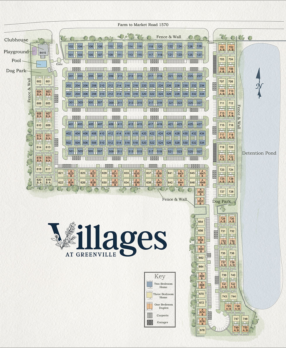 Community Map of Houses for Rent in Greenville TX