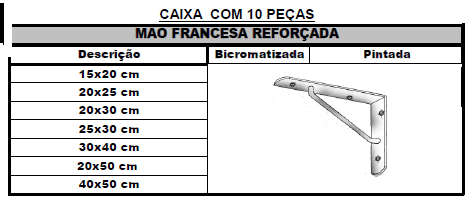 MÃO FRANCESA REFORÇADA