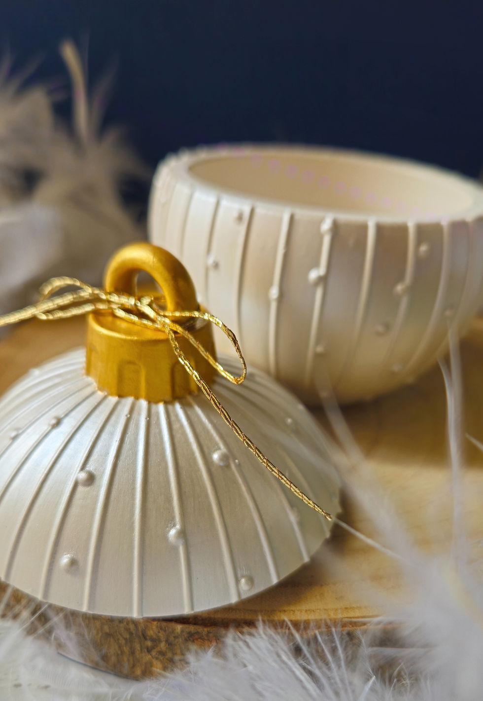 bougie artisanale de noel, delicathe