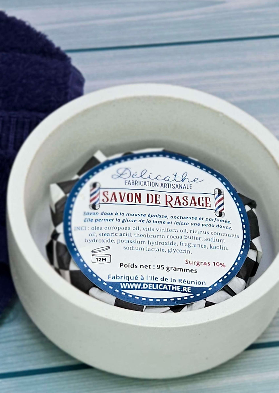 Miniature : savon de rasage naturel, Délicathe savonnerie