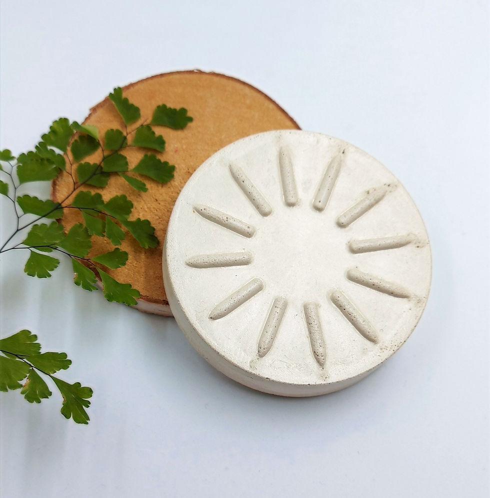Miniature : porte savon rond béton beige