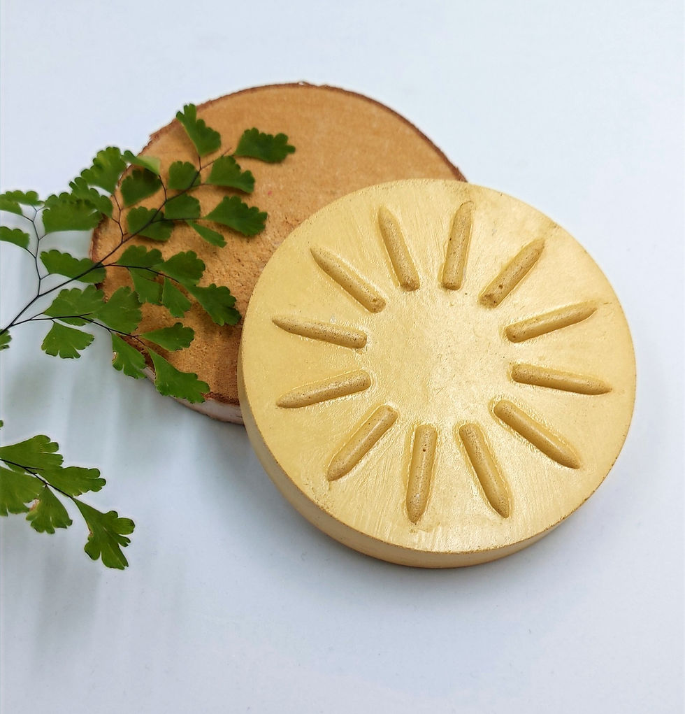 Miniature : porte savon rond béton jaune
