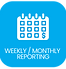 Sherpa Bookkeeping Weekly and Monthly Reporting icon representing regular financial reporting and business visibility.