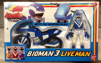 BIOMAN 3 Liveman Moto Dauphin bleu FR