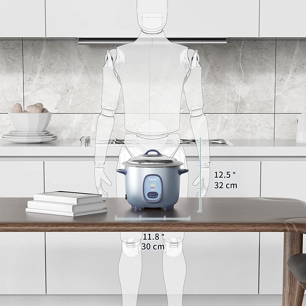 थंबनेल: Macook Rice Cooker 1.8 Liter 700-Watt, Stainless Steel Automatic Keep Warm Elect