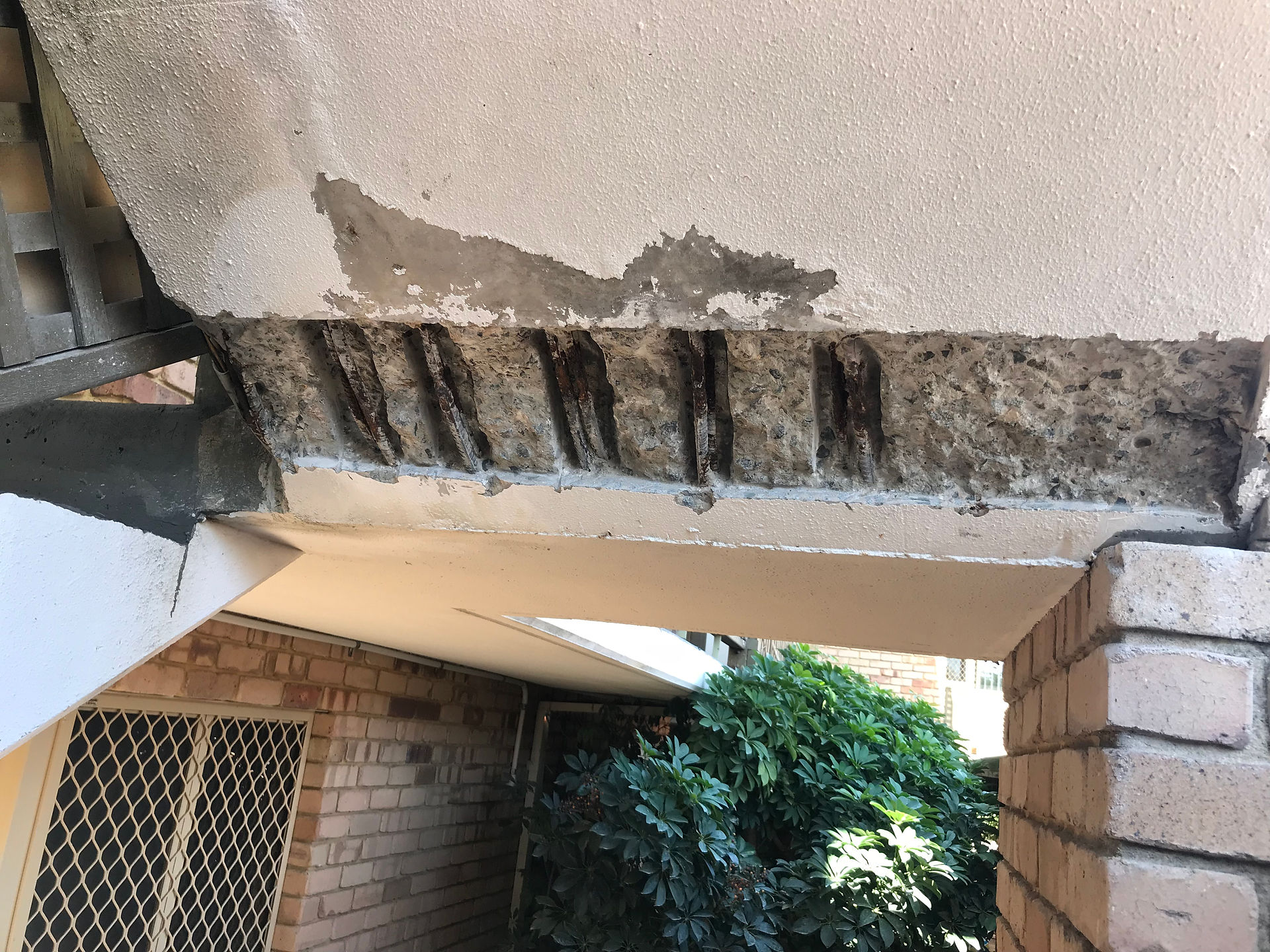Concrete cancer at a common access area of a residential strata complex in West Perth