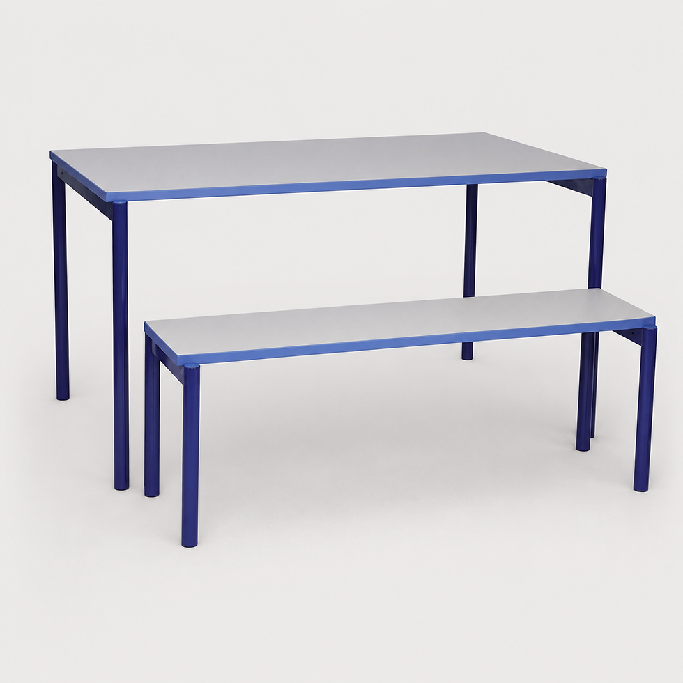 Mesa e banco para refeitórios