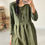 Thumbnail: Women's BOHO linen dress - customized length