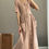 Thumbnail: Women's linen buttons dress LUISA short sleeve