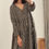 Thumbnail: Women's linen buttons oversized dress V-neck long sleeve