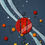 Thumbnail: This colorful abstract digital art print features red, orange, and yellow shapes, creating dynamic energy