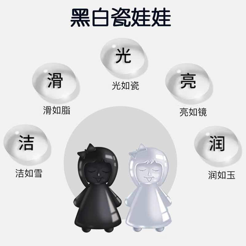 Miniatura: White & Black Porcelain Doll