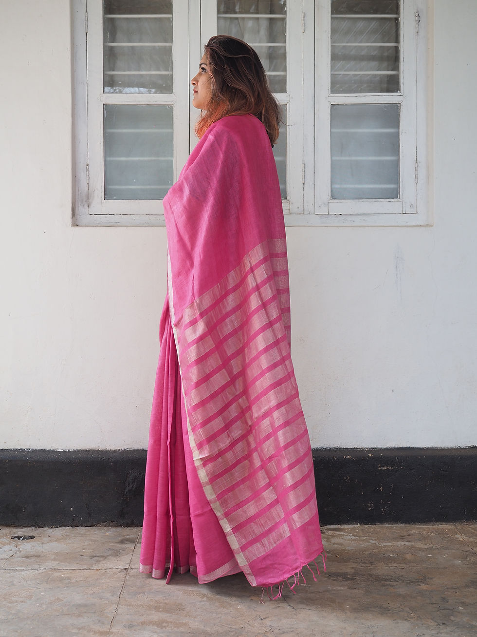 Thumbnail: Sapphire Linen Saree