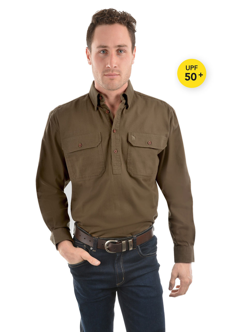 Thumbnail: Thomas Cook Heavy Drill Shirt Half Placket