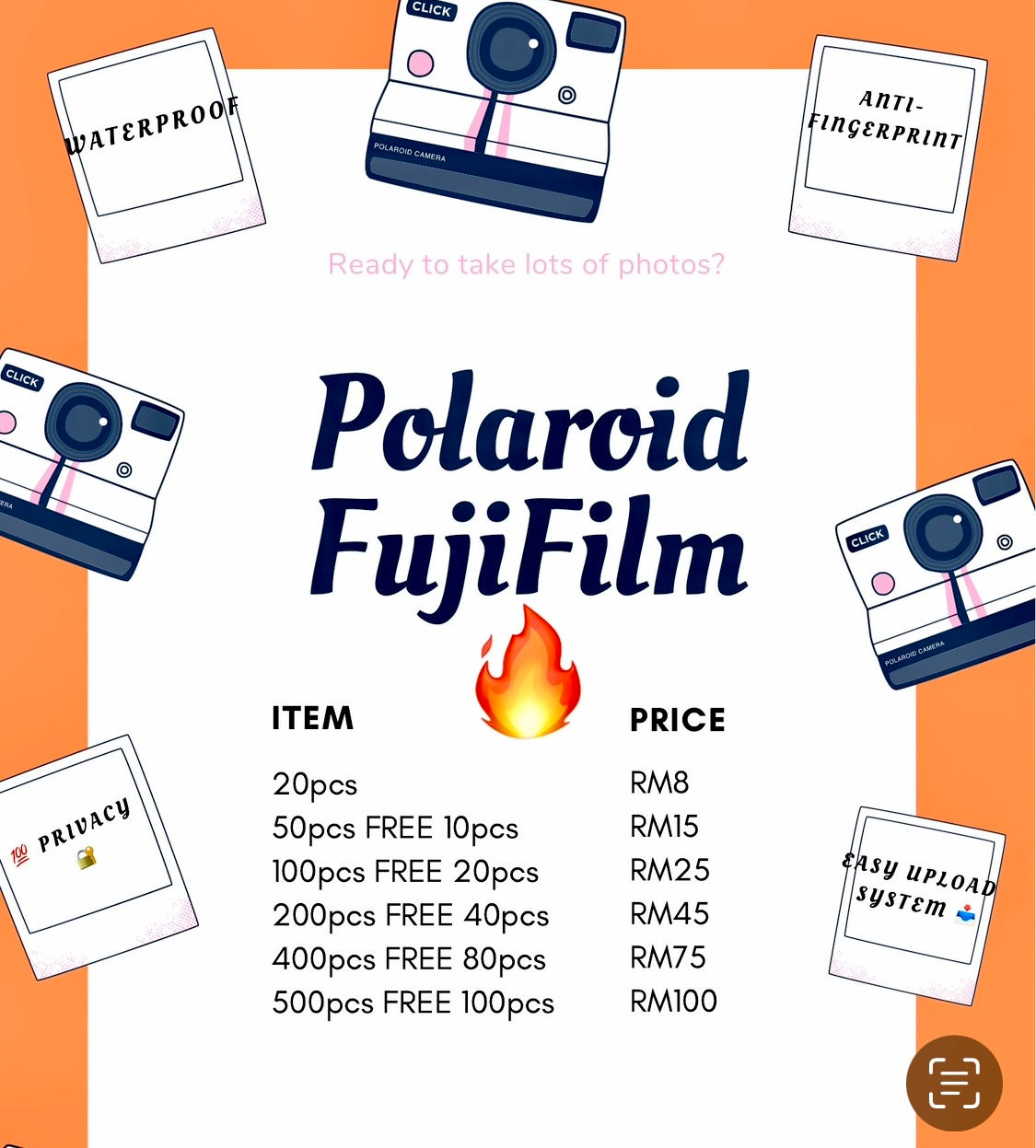 10 PCS 📸 Polaroid Photo Only