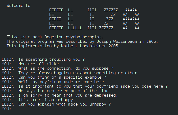 By Unknown author - File:ELIZA conversation.jpg, Public Domain, https://commons.wikimedia.org/w/index.php?curid=99305439
