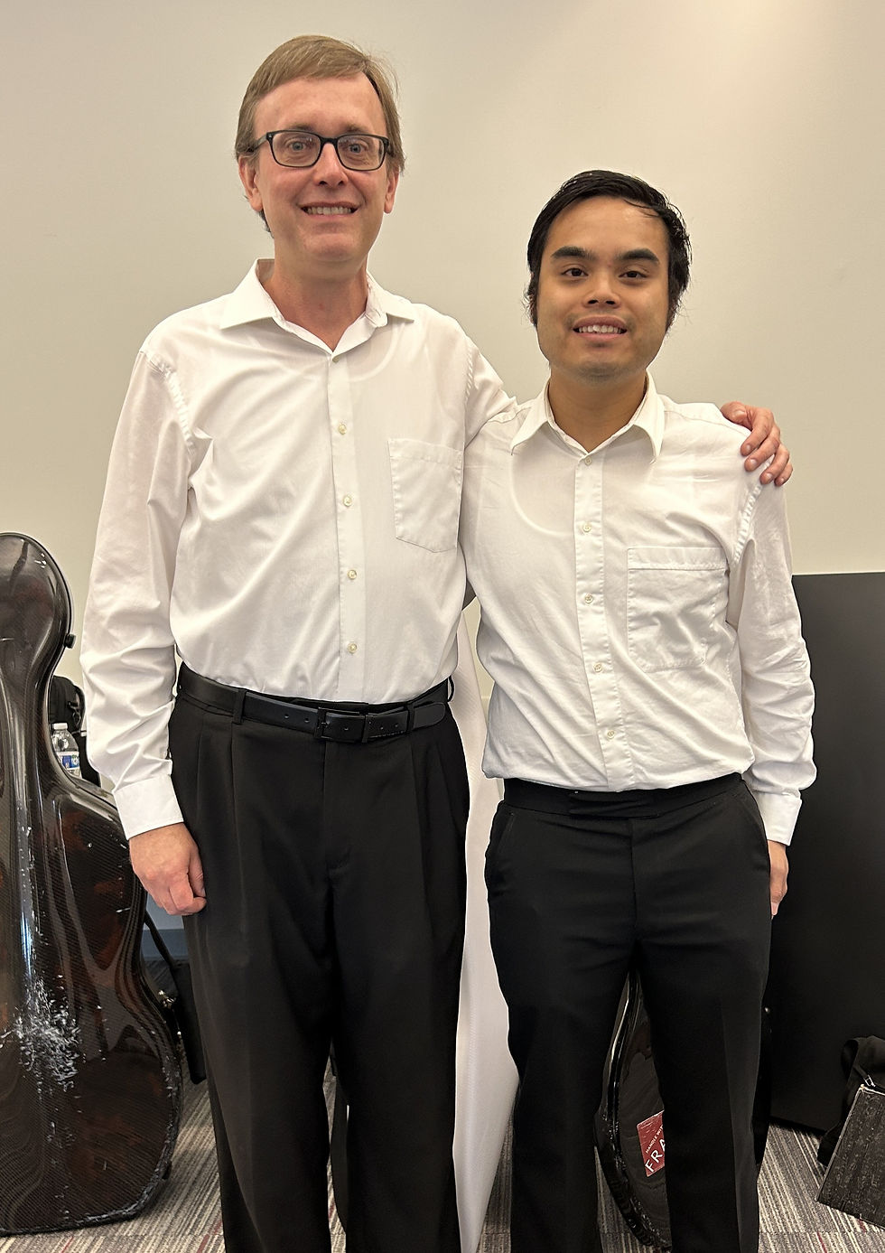 Brian Hoffman and Gabriel Evangelista at the Summer Chamber Music Camp concert.