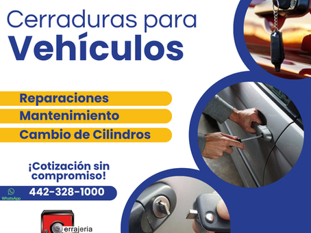 Reparamos o reemplazamos cerraduras de tu vehículo.