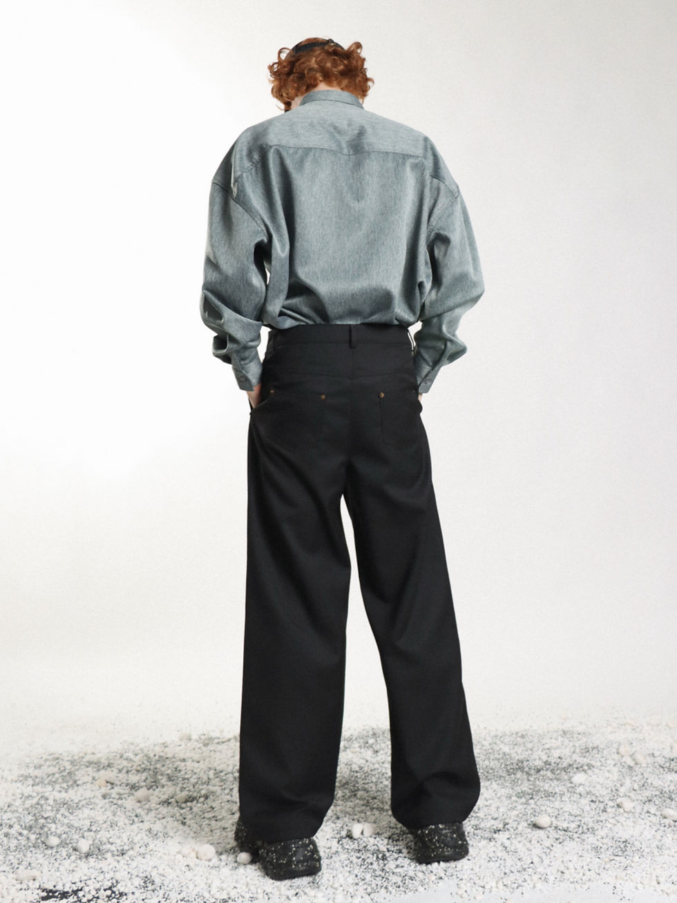 サムネイル： Black Jewelled Button Sailor Pants