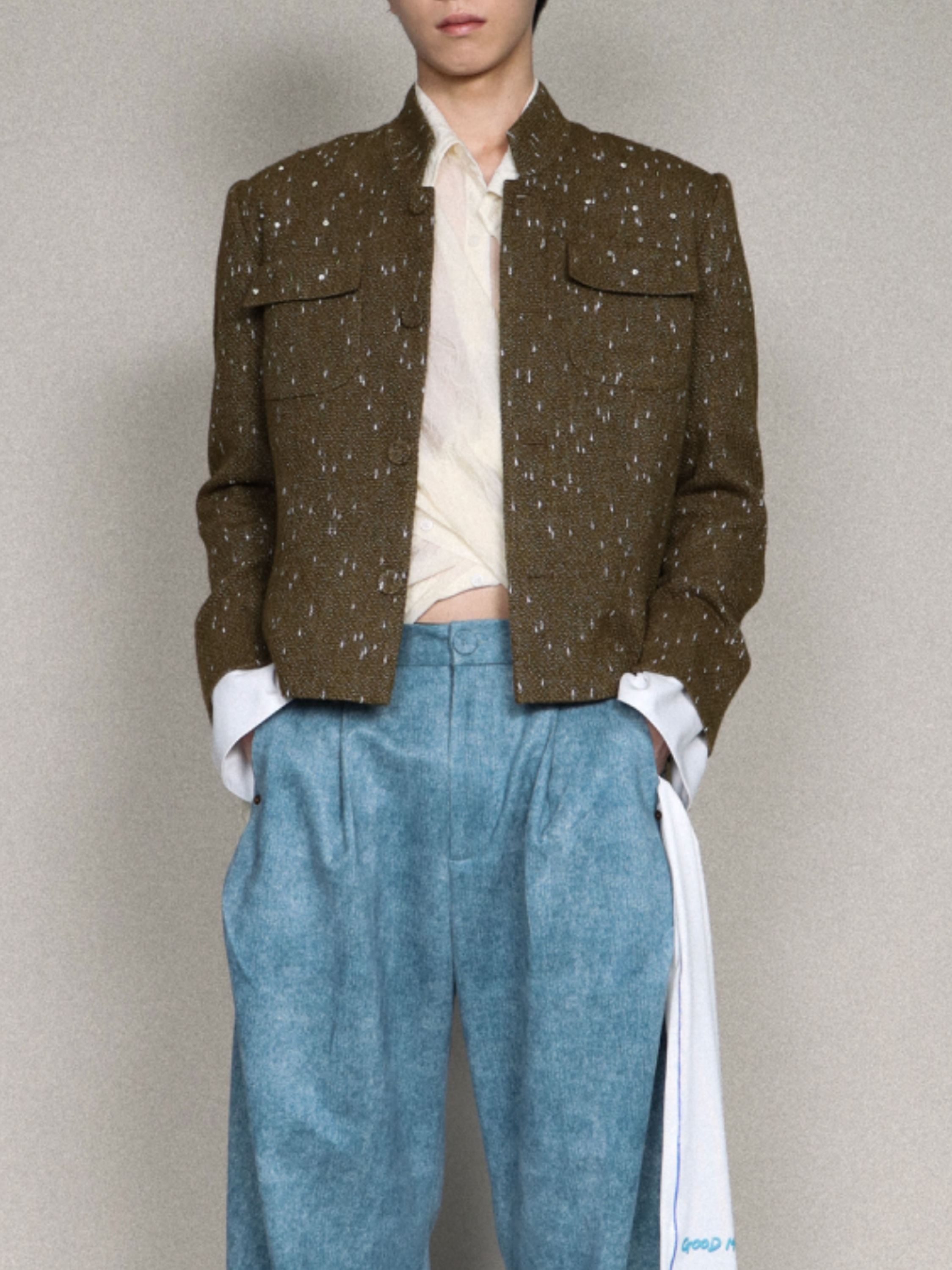 "Rain in Valley" Mandarin Jacket