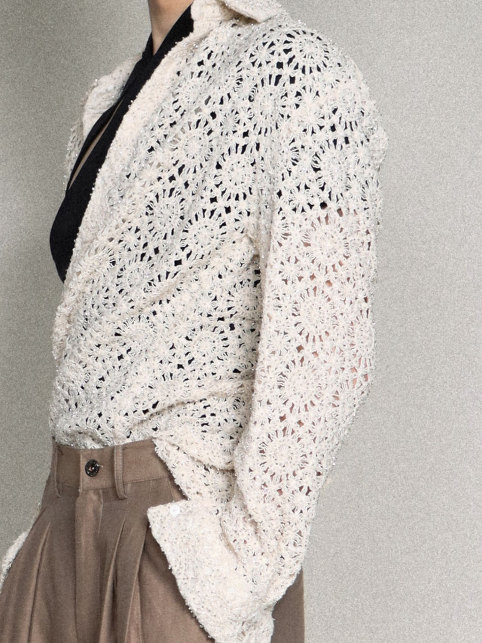 Thumbnail: Raindrop-pique Lace Shirt