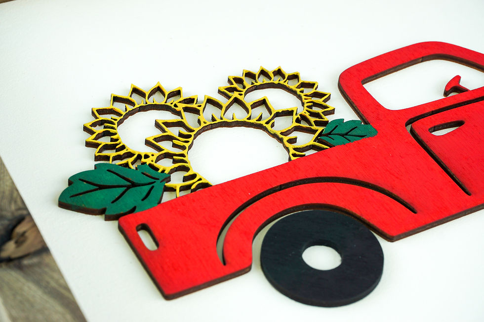 Thumbnail: Farm Truck "Summer" Farmhouse Sign | Laser cut 3D lettering.