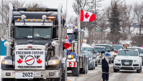 Freedom Convoy demonstriert in Kanada