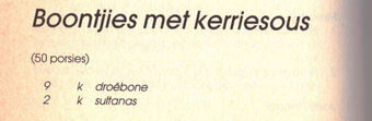 Boontjies met Kerriesous