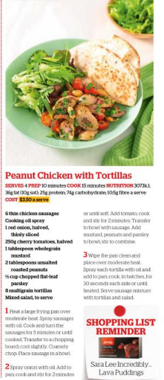 Peanut Chicken with Tortillas