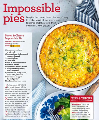 BACON & CHEESE INPOSSIBLE PIE