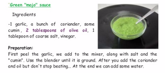 Green 'mojo' sauce