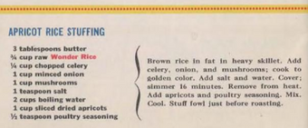 Apricot rice stuffing