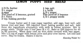 Lemon Poppy Seed Bread