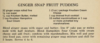 Ginger Snap Fruit Pudding