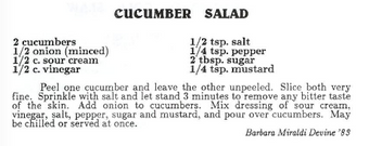 Cucumber salad