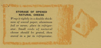 STORAGE OF OPENED NATURAL CHEESE
