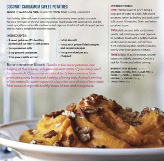 Coconut Cardamom Sweet Potatoes