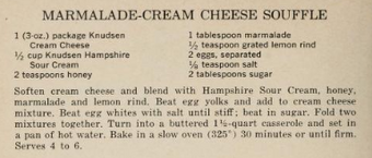Marmalade Cream Cheese Souffle