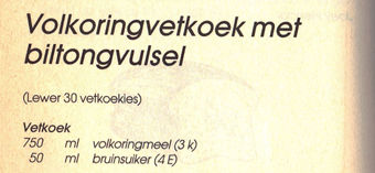 Volkoringvetkoek met Biltongvulsel