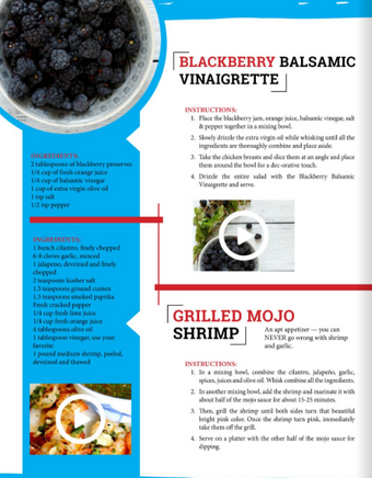 Grilled Mojo Shrimp with Blackberry Balsamic Vinaigrette